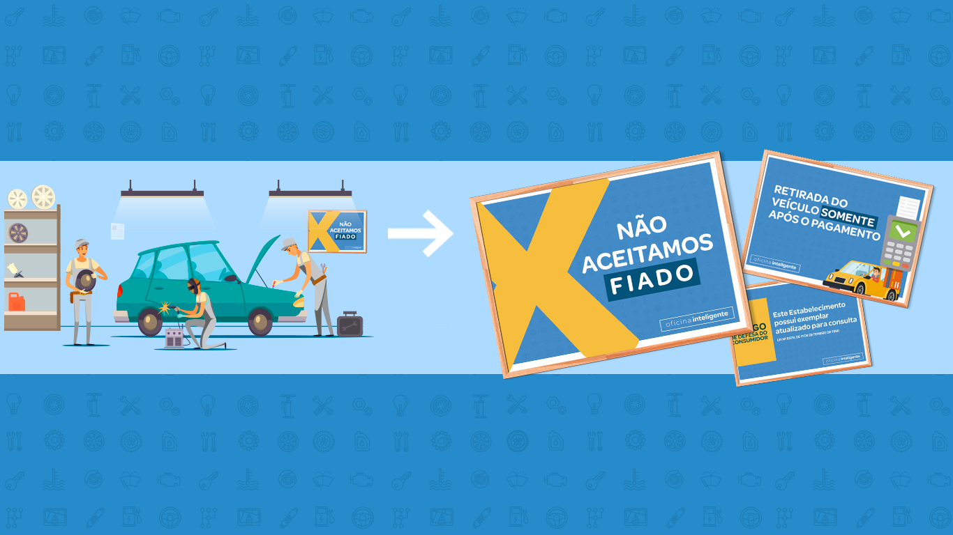Placas de fiado e formas de pagamento para oficinas automotivas