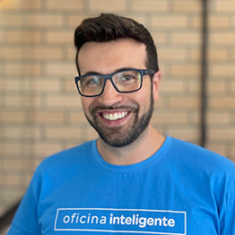 Foto da gerente de marketing da Oficina Inteligente, André Coimbra